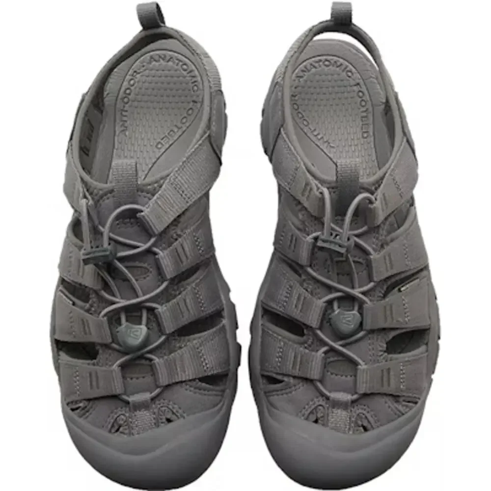 KEEN Men's Gray Newport H2 Leather Flats Sandals Size 9.5